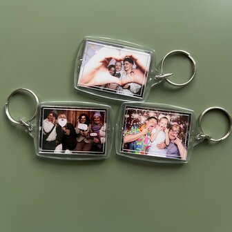 Fotosleutelhanger verschillende foto voor en achter